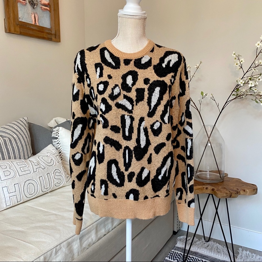 NWT | BriDGE Leopard Sweater
